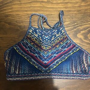 Jessica Simpson Multicolor Striped Halter Top